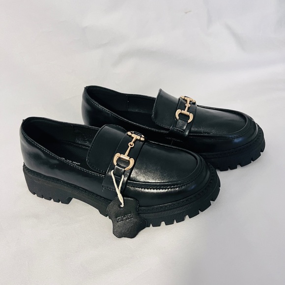 ZHR Women's Chunky Loafers with Buckle Chains size 39 - Picture 2 of 7